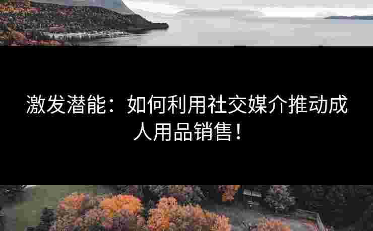 激发潜能：如何利用社交媒介推动成人用品销售！
